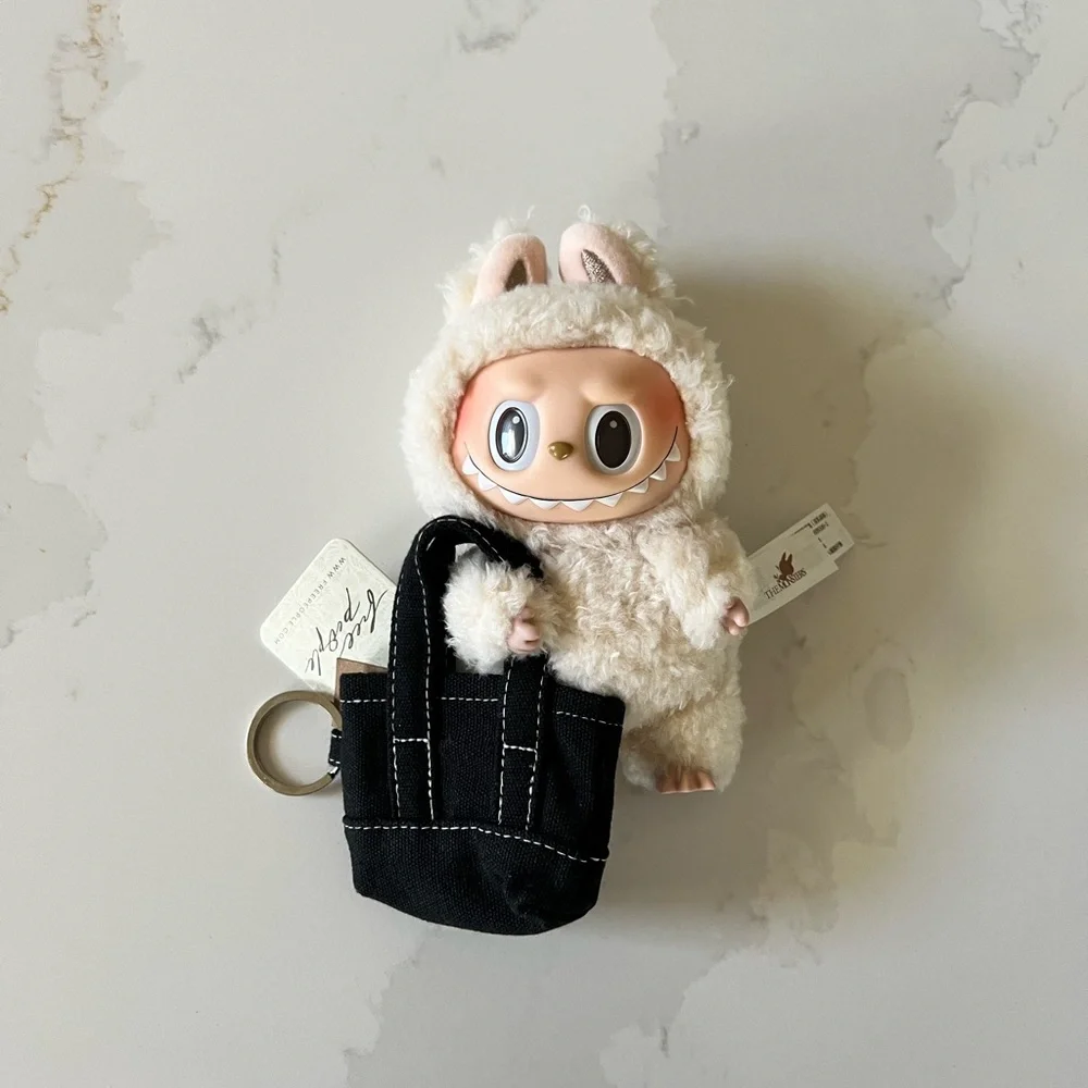 Free People Mini Tote Keychain NWT - Perfect Labubu Bag - Picture 2 of 5